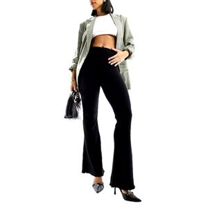 ASOS Pull & Bear Black Ribbed Kids Flare Pants